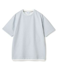 MEN'S BIGI / メンズビギ Tシャツ | フェイクレイヤードデニム調プリントT＜ストレッチ・速乾・ハンドウォッシャブル・接触冷感＞