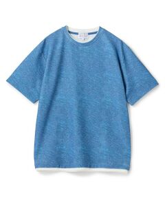 MEN'S BIGI / メンズビギ Tシャツ | フェイクレイヤードデニム調プリントT＜ストレッチ・速乾・ハンドウォッシャブル・接触冷感＞