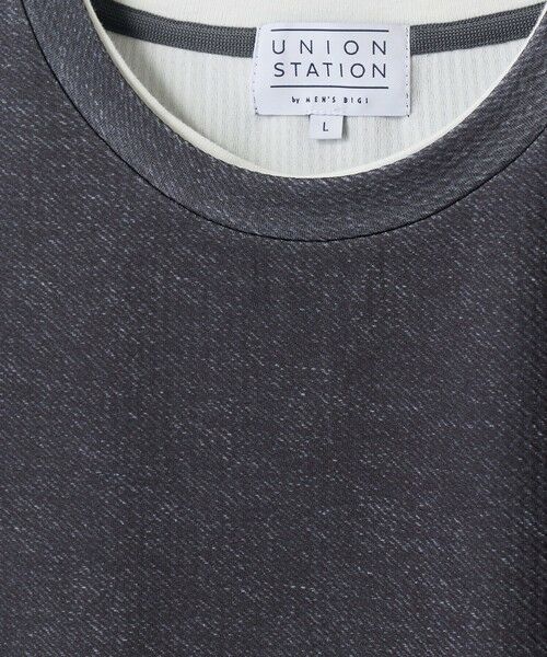MEN'S BIGI / メンズビギ Tシャツ | フェイクレイヤードデニム調プリントT＜ストレッチ・速乾・ハンドウォッシャブル・接触冷感＞ | 詳細13