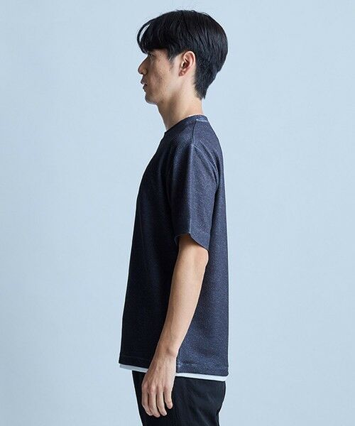 MEN'S BIGI / メンズビギ Tシャツ | フェイクレイヤードデニム調プリントT＜ストレッチ・速乾・ハンドウォッシャブル・接触冷感＞ | 詳細6