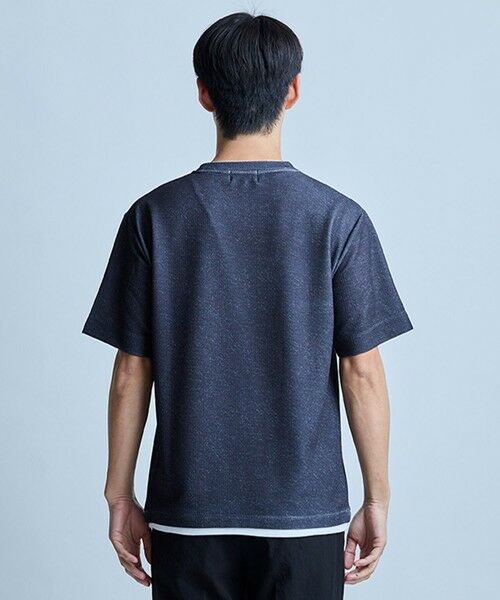 MEN'S BIGI / メンズビギ Tシャツ | フェイクレイヤードデニム調プリントT＜ストレッチ・速乾・ハンドウォッシャブル・接触冷感＞ | 詳細7