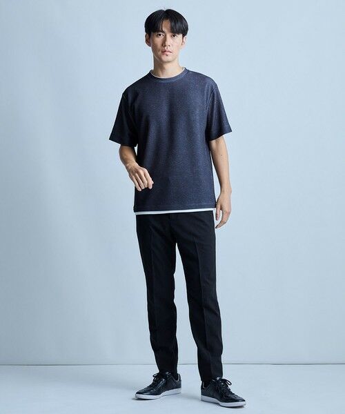 MEN'S BIGI / メンズビギ Tシャツ | フェイクレイヤードデニム調プリントT＜ストレッチ・速乾・ハンドウォッシャブル・接触冷感＞ | 詳細8