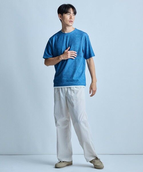MEN'S BIGI / メンズビギ Tシャツ | フェイクレイヤードデニム調プリントT＜ストレッチ・速乾・ハンドウォッシャブル・接触冷感＞ | 詳細17