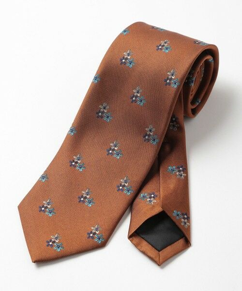 MEN'S BIGI / メンズビギ ネクタイ | 【TIE YOUR TIE(タイユアタイ)】フィレンツェフローラル柄ネクタイ（オレンジ）