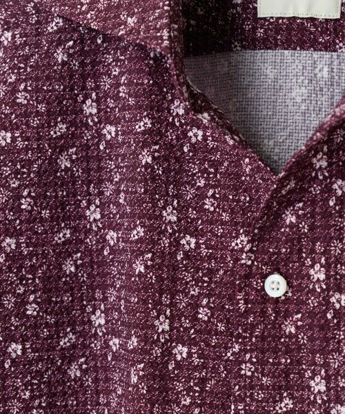MEN'S BIGI / メンズビギ シャツ・ブラウス | 千鳥格子xフラワープリント七分袖シャツ＜吸水速乾、ストレッチ＞ | 詳細4