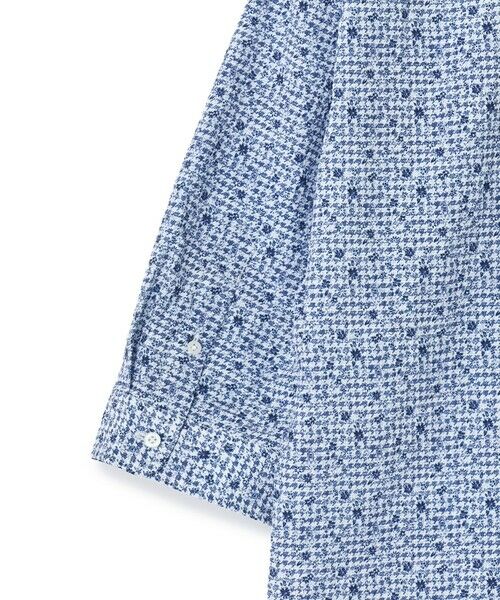 MEN'S BIGI / メンズビギ シャツ・ブラウス | 千鳥格子xフラワープリント七分袖シャツ＜吸水速乾、ストレッチ＞ | 詳細12