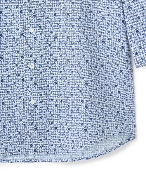 MEN'S BIGI / メンズビギ シャツ・ブラウス | 千鳥格子xフラワープリント七分袖シャツ＜吸水速乾、ストレッチ＞ | 詳細13