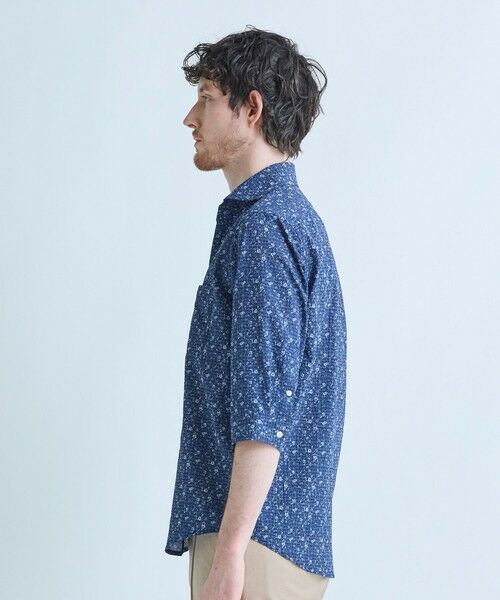 MEN'S BIGI / メンズビギ シャツ・ブラウス | 千鳥格子xフラワープリント七分袖シャツ＜吸水速乾、ストレッチ＞ | 詳細16
