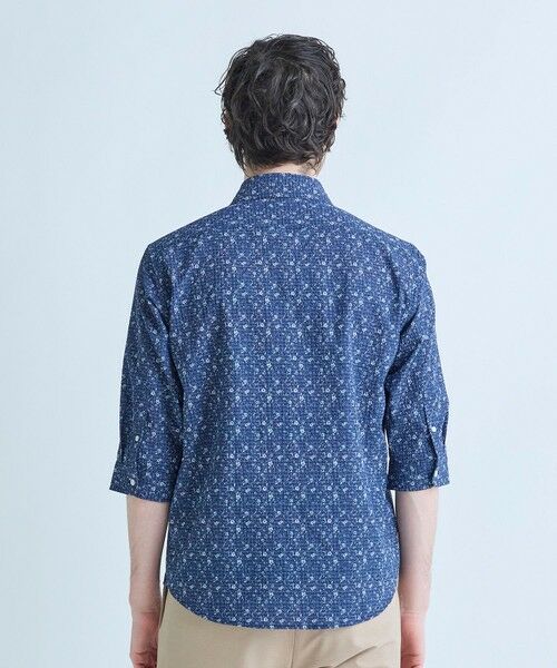 MEN'S BIGI / メンズビギ シャツ・ブラウス | 千鳥格子xフラワープリント七分袖シャツ＜吸水速乾、ストレッチ＞ | 詳細17