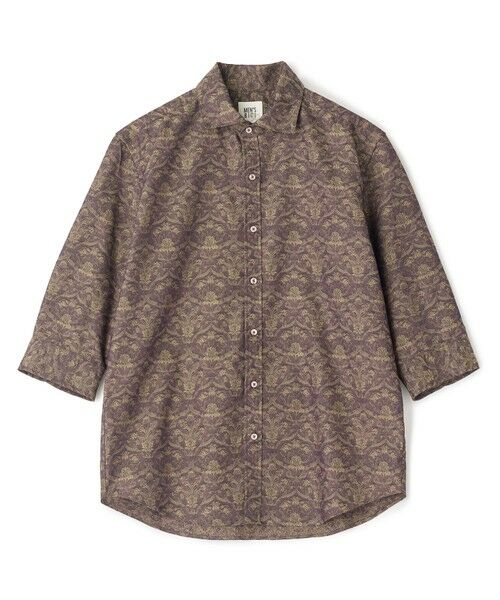 MEN'S BIGI / メンズビギ シャツ・ブラウス | 【LIBERTY/リバティ】フラワージャガード 七分袖シャツ（ブラウン）