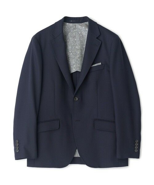 MEN'S BIGI / メンズビギ テーラードジャケット | ミックスヤーン/ホップサックテーラードジャケット（ダークネイビー）