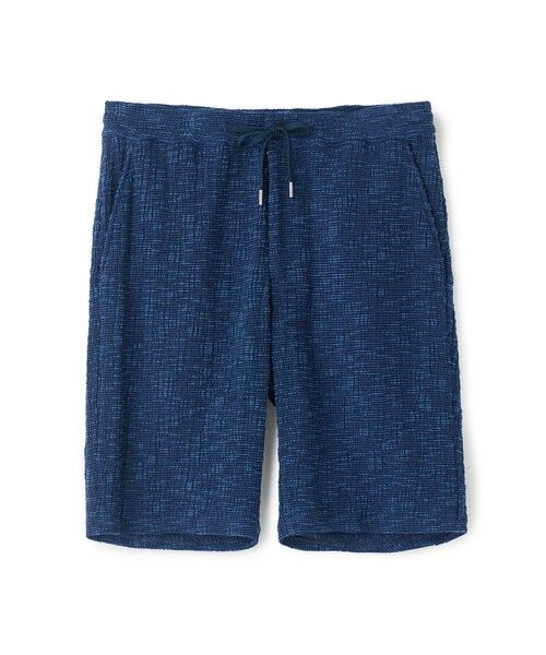 MEN'S BIGI / メンズビギ ショート・ハーフ・半端丈パンツ | スラブカールマイヤー イージーショートパンツ（ネイビー）