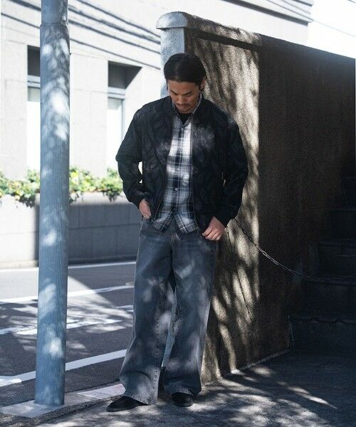 MEN'S BIGI / メンズビギ デニムパンツ | 【WEB限定/12oz デニム】ウエストシャーリング ５ポケット ワイドストレートパンツ | 詳細1