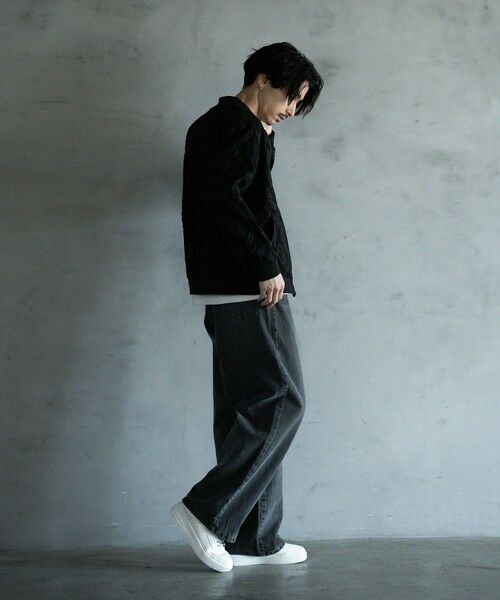 MEN'S BIGI / メンズビギ デニムパンツ | 【WEB限定/12oz デニム】ウエストシャーリング ５ポケット ワイドストレートパンツ | 詳細4