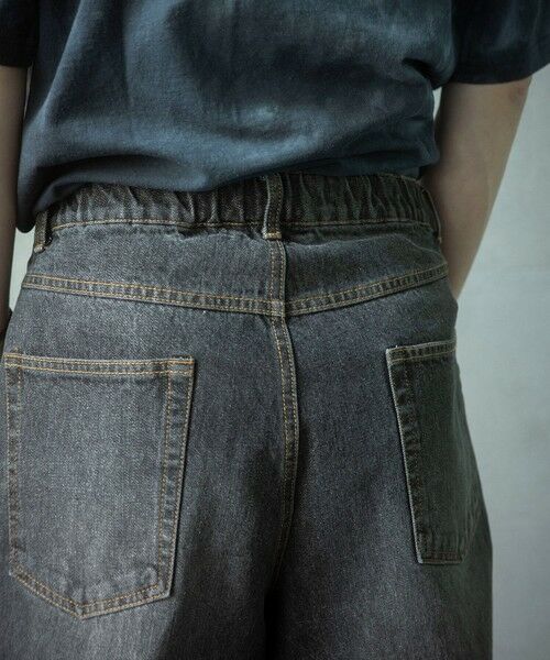 MEN'S BIGI / メンズビギ デニムパンツ | 【WEB限定/12oz デニム】ウエストシャーリング ５ポケット ワイドストレートパンツ | 詳細10