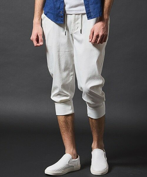 MEN'S BIGI / メンズビギ その他パンツ | ハイパーストレッチ クロップド イージージョガーパンツ（オフホワイト）
