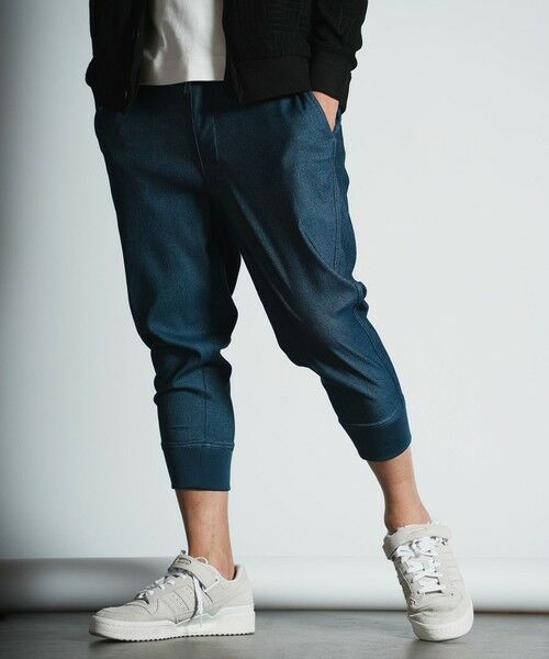 MEN'S BIGI / メンズビギ その他パンツ | ハイパーストレッチ クロップド イージージョガーパンツ（ネイビー）