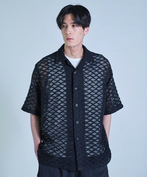 MEN'S BIGI / メンズビギ シャツ・ブラウス | インドクロシェオープンカラーシャツ＜ハンドウォッシャブル・通気性＞ | 詳細2