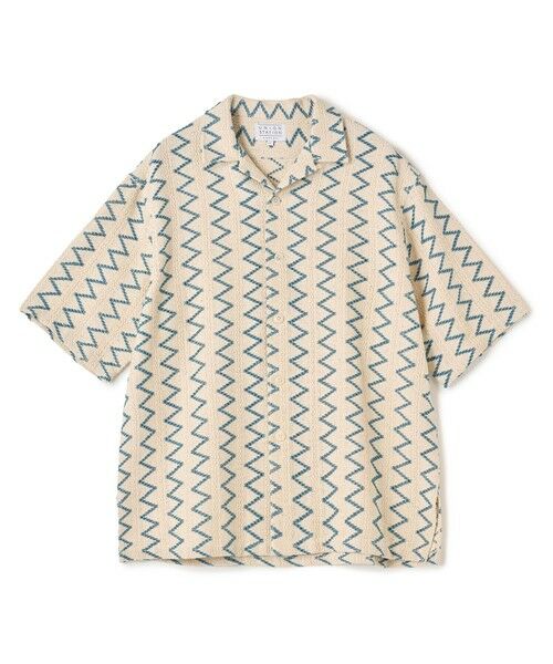 MEN'S BIGI / メンズビギ シャツ・ブラウス | インドクロシェオープンカラーシャツ＜ハンドウォッシャブル・通気性＞（オフホワイト系）