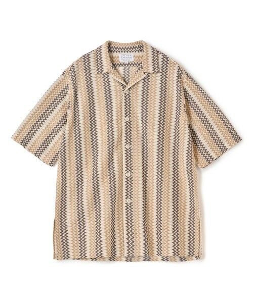 MEN'S BIGI / メンズビギ シャツ・ブラウス | インドクロシェオープンカラーシャツ＜ハンドウォッシャブル・通気性＞（ベージュ系）