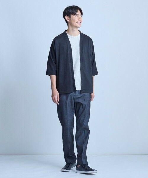 MEN'S BIGI / メンズビギ カーディガン・ボレロ | ハーフスリーブボタンレスカーディガン<ストレッチ・ハンドウォッシャブル> | 詳細13