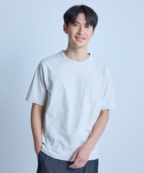 MEN'S BIGI / メンズビギ Tシャツ | スラブ天竺袖刺繍Tシャツ | 詳細11