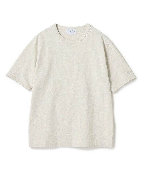 MEN'S BIGI / メンズビギ Tシャツ | スラブ天竺袖刺繍Tシャツ（オフホワイト）