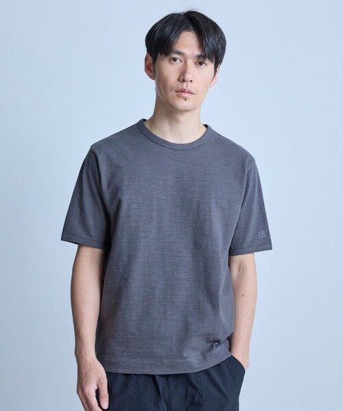 MEN'S BIGI / メンズビギ Tシャツ | スラブ天竺袖刺繍Tシャツ | 詳細17