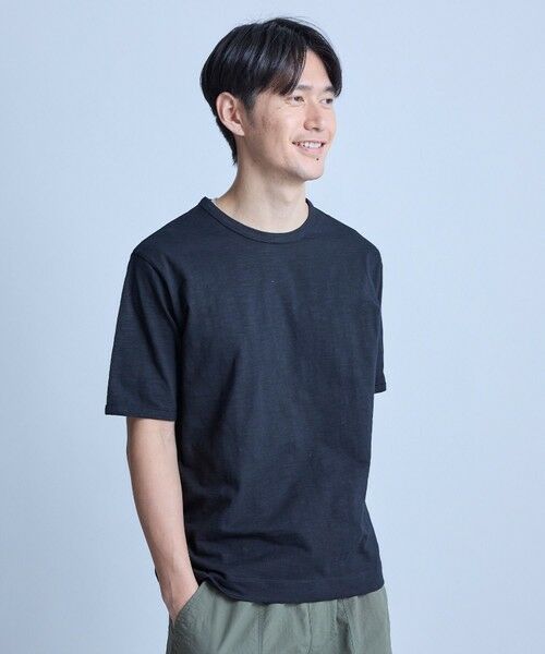 MEN'S BIGI / メンズビギ Tシャツ | スラブ天竺袖刺繍Tシャツ | 詳細22