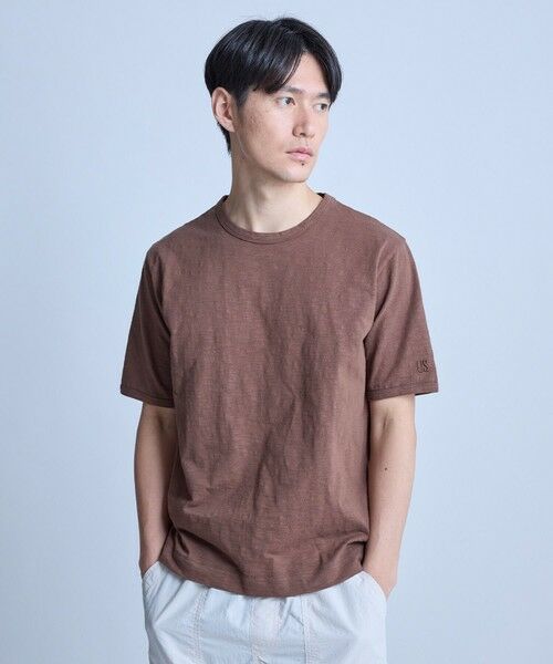 MEN'S BIGI / メンズビギ Tシャツ | スラブ天竺袖刺繍Tシャツ | 詳細28