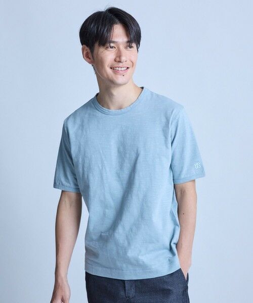 MEN'S BIGI / メンズビギ Tシャツ | スラブ天竺袖刺繍Tシャツ | 詳細23