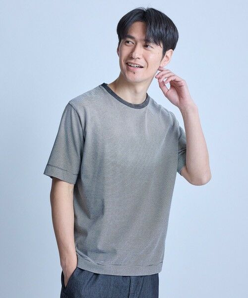 MEN'S BIGI / メンズビギ Tシャツ | ヴィンテージライクミジンボーダーTシャツ＜ストレッチ・マシンウォッシャブル＞ | 詳細6