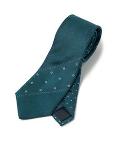 MEN'S BIGI / メンズビギ ネクタイ | シャドーペイズリー小紋柄xピンドット柄クレリックタイ
