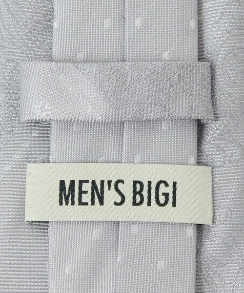 MEN'S BIGI / メンズビギ ネクタイ | シャドーペイズリー小紋柄xピンドット柄クレリックタイ | 詳細5