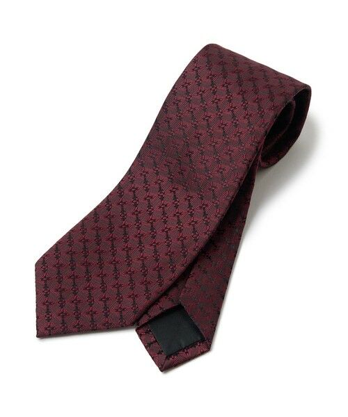 MEN'S BIGI / メンズビギ ネクタイ | 【TIE YOUR TIE/タイユアタイ】ジオメトリック柄ネクタイ（ボルドー）