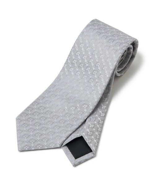 MEN'S BIGI / メンズビギ ネクタイ | 【TIE YOUR TIE/タイユアタイ】ジオメトリック柄ネクタイ（シルバー）