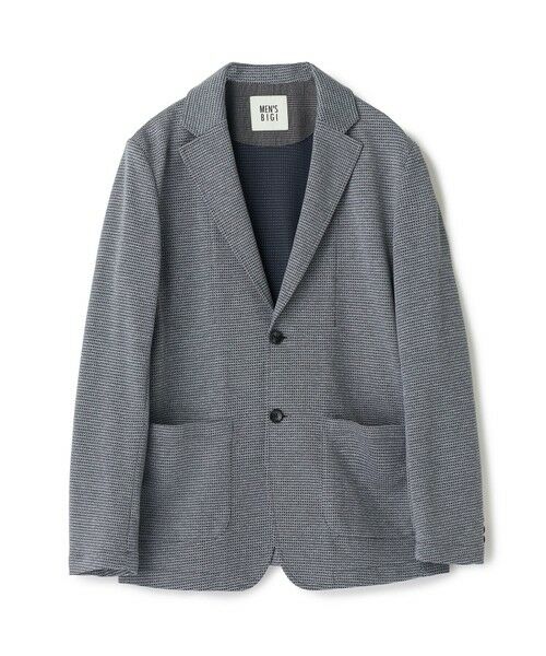 MEN'S BIGI / メンズビギ テーラードジャケット | ピンドットダブルラッセル ライトジャケット＜ストレッチ＞＜速乾性＞（グレー）