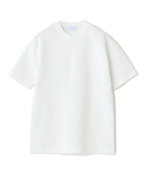 MEN'S BIGI / メンズビギ Tシャツ | 【ACTIVE TAILOR】ブリスターニットジャカードＴシャツ＜通気性/速乾性＞（ホワイト）
