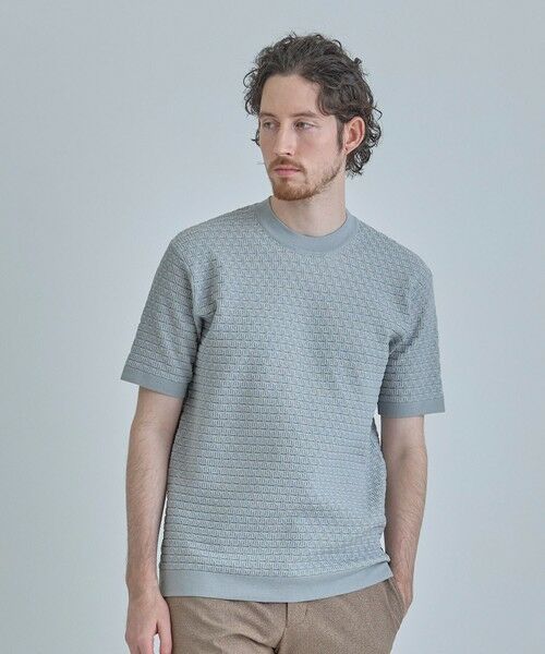 MEN'S BIGI / メンズビギ Tシャツ | 【ACTIVE TAILOR】ブリスターニットジャカードＴシャツ＜通気性/速乾性＞ | 詳細8