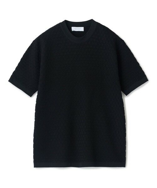 MEN'S BIGI / メンズビギ Tシャツ | 【ACTIVE TAILOR】ブリスターニットジャカードＴシャツ＜通気性/速乾性＞（ブラック）