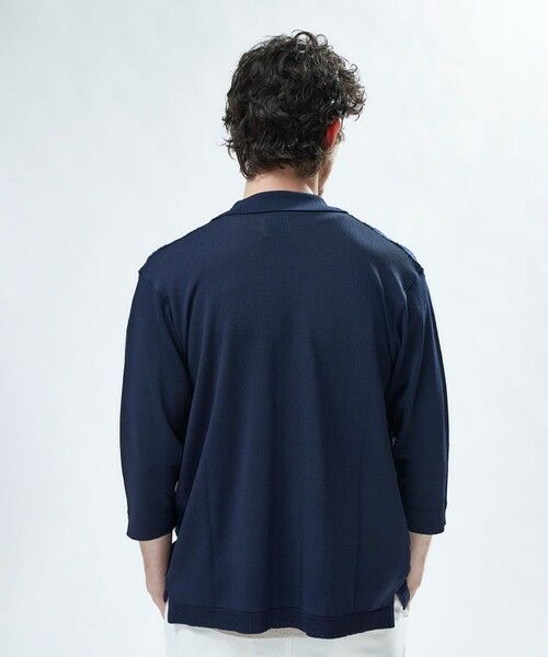 MEN'S BIGI / メンズビギ Tシャツ | トリコットジャカード 冷感七分袖サマーニット | 詳細6