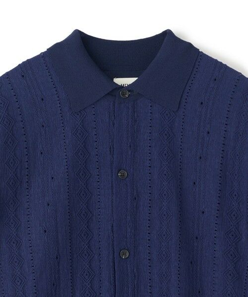 MEN'S BIGI / メンズビギ Tシャツ | トリコットジャカード 冷感七分袖サマーニット | 詳細10