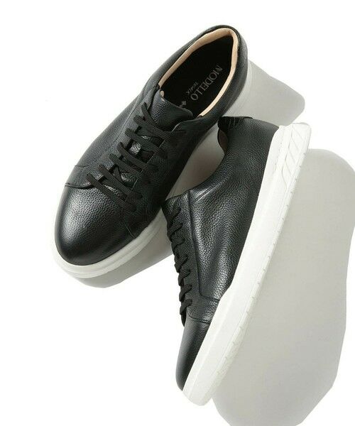 MEN'S BIGI / メンズビギ スニーカー | 【MODELLO/モデロ】GORETEX 別注 レザースニーカー＜防水・抗菌・抗ウイルス加工・抗カビ・防臭・消臭＞（ブラック）