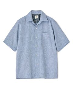 MEN'S BIGI / メンズビギ シャツ・ブラウス | 絡み織メランジ オープンカラーシャツ