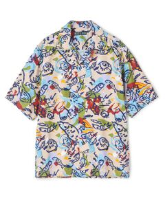 MEN'S BIGI / メンズビギ シャツ・ブラウス | レーヨンリネン 復刻プリントアロハシャツ