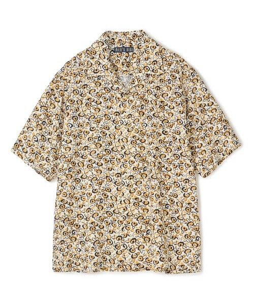 MEN'S BIGI / メンズビギ シャツ・ブラウス | レーヨンリネン 復刻プリントアロハシャツ（オフホワイト）
