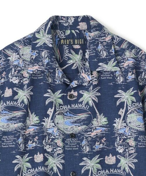 MEN'S BIGI / メンズビギ シャツ・ブラウス | レーヨンリネン 復刻プリントアロハシャツ | 詳細10