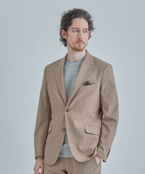 MEN'S BIGI / メンズビギ テーラードジャケット | 【ACTIVE TAILOR】Dot Air ヘリンボーン×千鳥格子/デニム柄 セットアップジャケット＜通気性/吸水速乾/ストレッチ＞ | 詳細1
