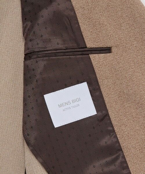 MEN'S BIGI / メンズビギ テーラードジャケット | 【ACTIVE TAILOR】Dot Air ヘリンボーン×千鳥格子/デニム柄 セットアップジャケット＜通気性/吸水速乾/ストレッチ＞ | 詳細9