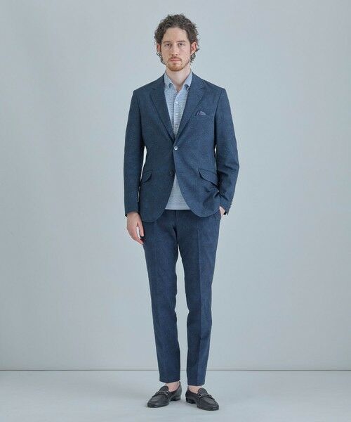 MEN'S BIGI / メンズビギ テーラードジャケット | 【ACTIVE TAILOR】Dot Air ヘリンボーン×千鳥格子/デニム柄 セットアップジャケット＜通気性/吸水速乾/ストレッチ＞ | 詳細21